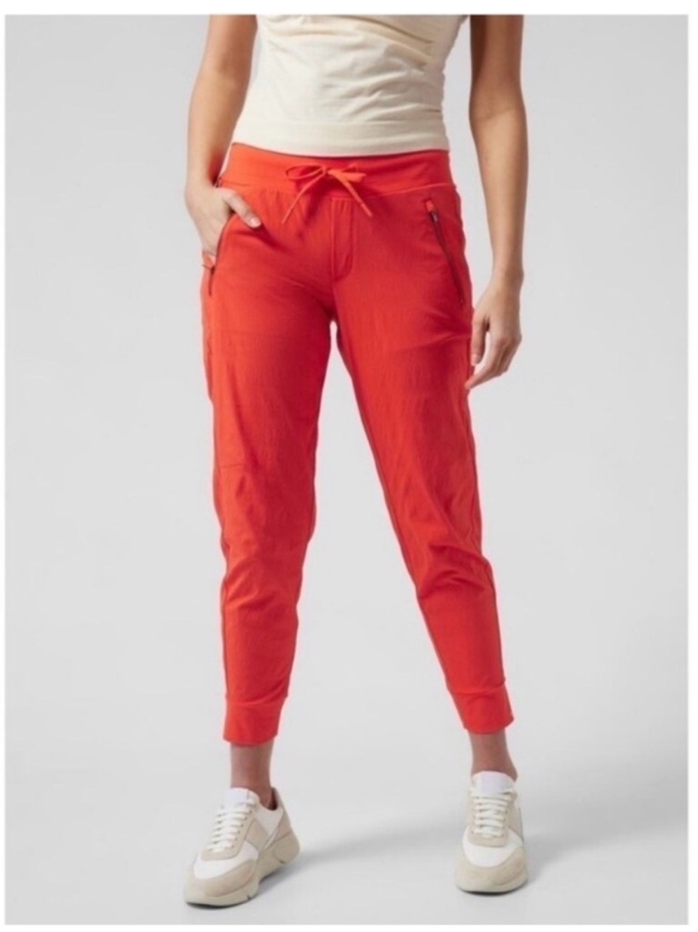 Athleta Bright Orange Performance Joggers SIZE 2 perfect condition